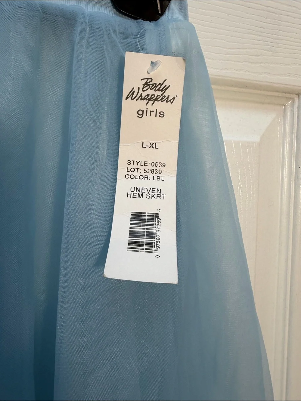 Body Wrappers Light Blue Asymmetrical Tulle Skirt
